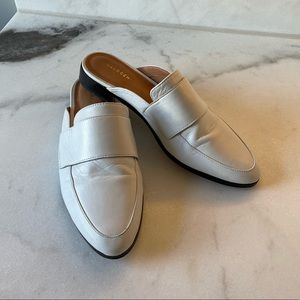 ✨ Halogen White Leather Slide Loafer. Size 8!